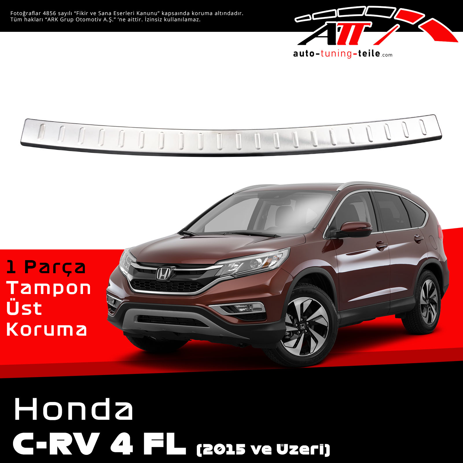 ARKA TAMPON ÜSTÜ HONDA CRV 4 FL 2015 CHROM