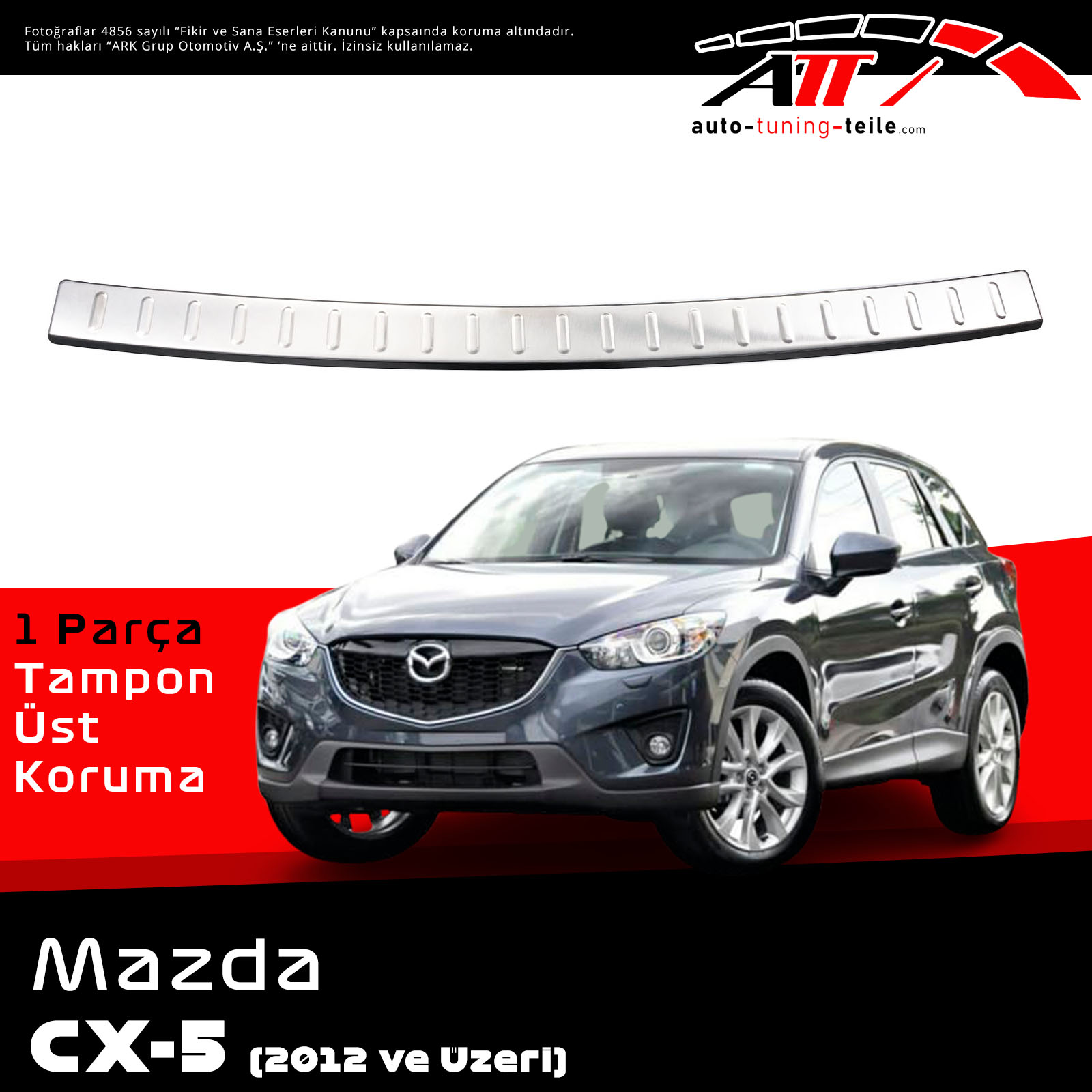 ARKA TAMPON ÜSTÜ MAZDA CX-5 2012 CHROM