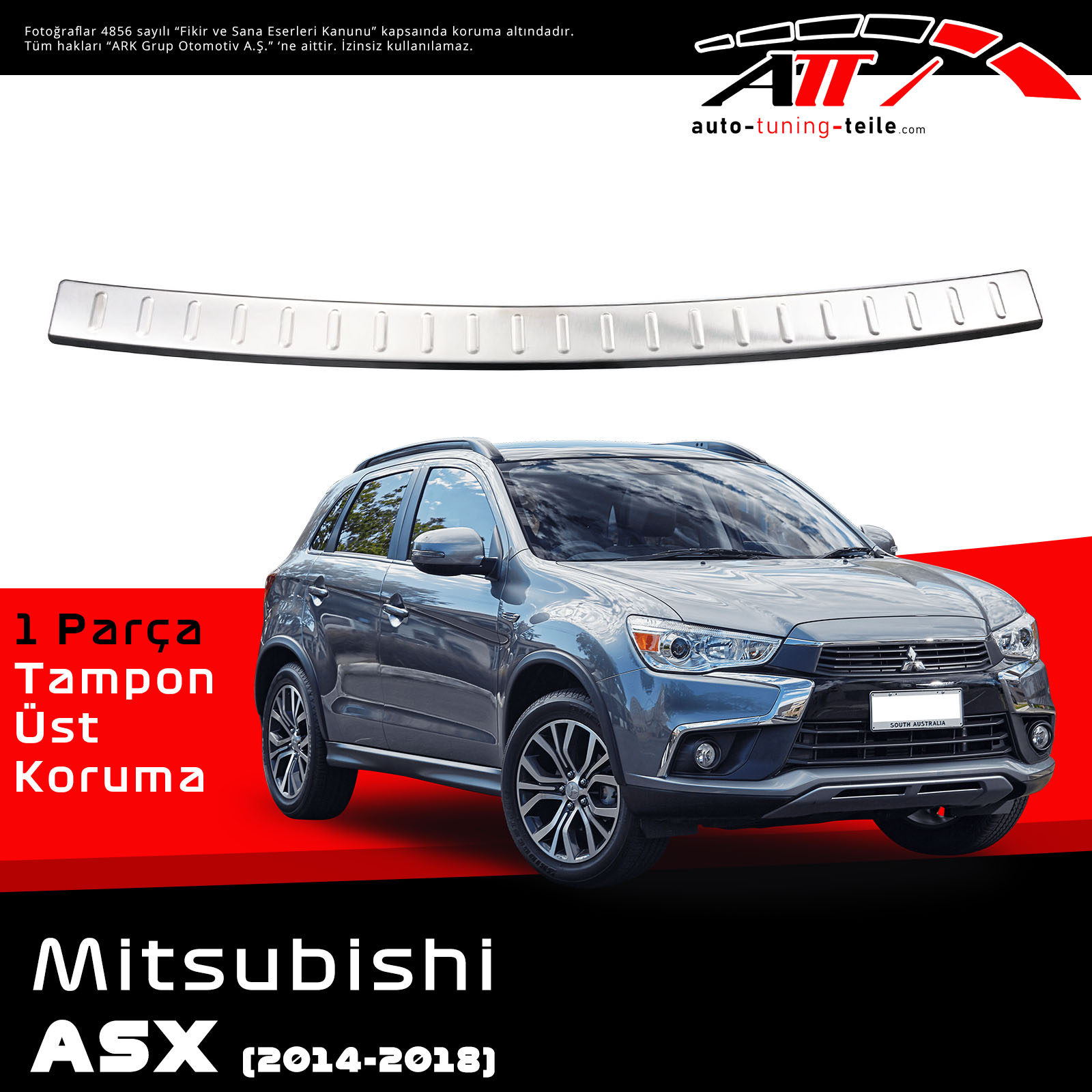 ARKA TAMPON ÜSTÜ MITSUBISHI ASX 2014-2018 CHROM