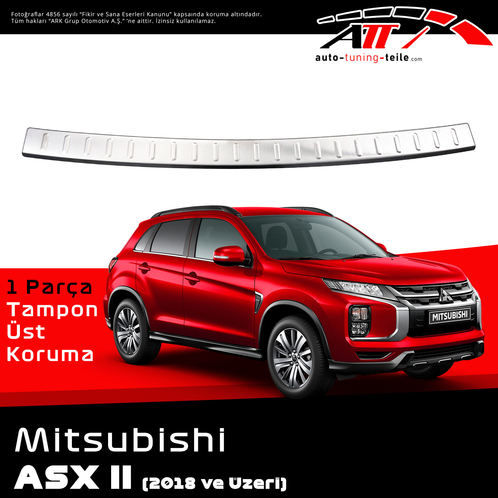 ARKA TAMPON ÜSTÜ MITSUBISHI ASX 2 2018 CHROM