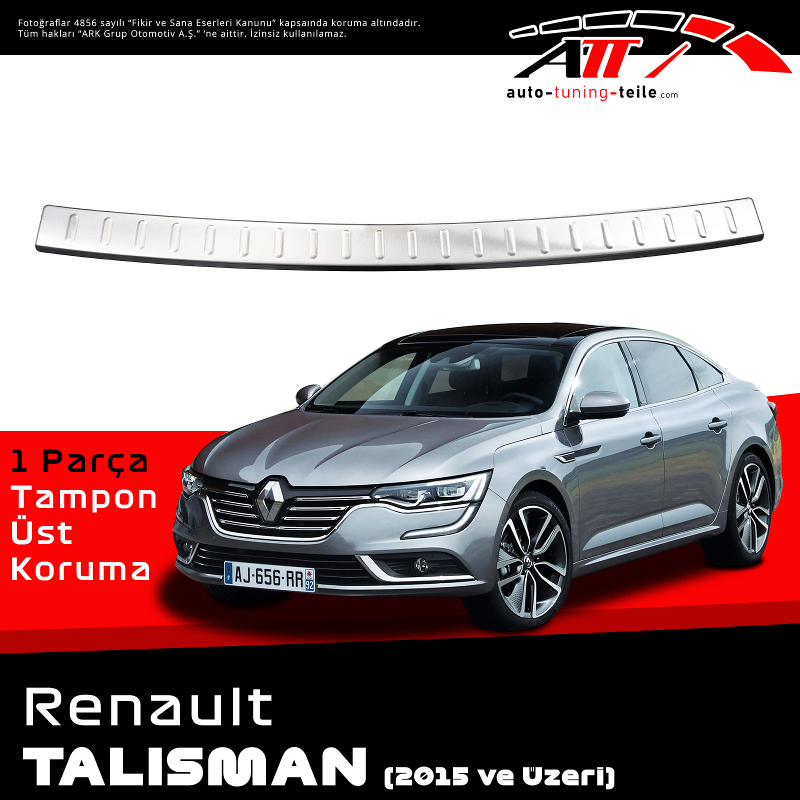 ARKA TAMPON ÜSTÜ RENAULT TALISMAN SEDAN 2015 CHROM