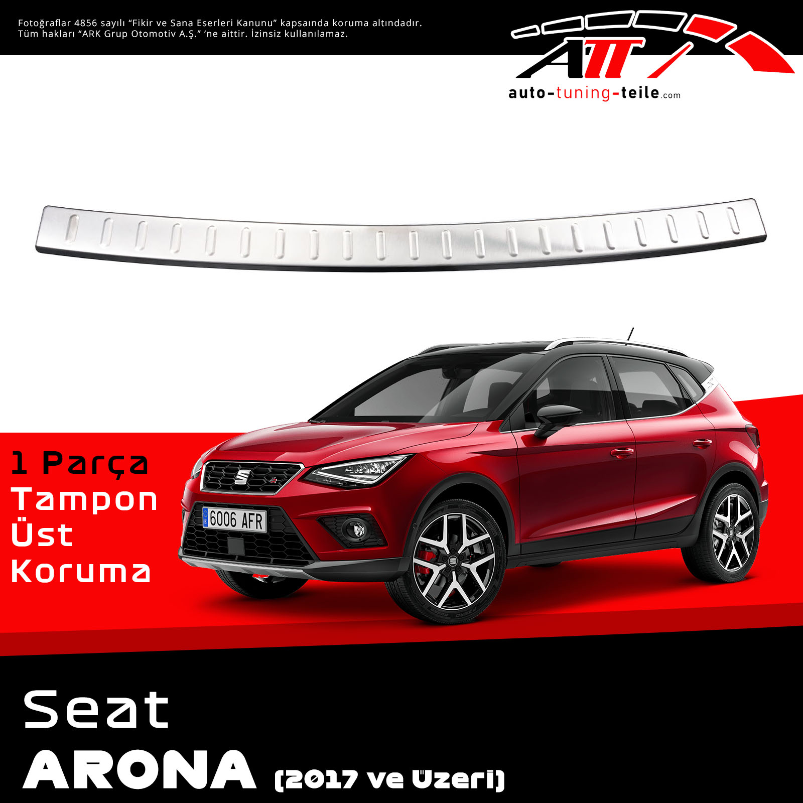 ARKA TAMPON ÜSTÜ SEAT ARONA 2017 CHROM