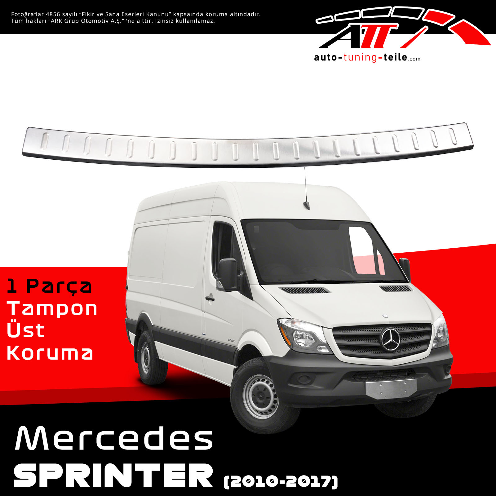 ARKA TAMPON ÜSTÜ MB SPRINTER 2013-2017 CHROM