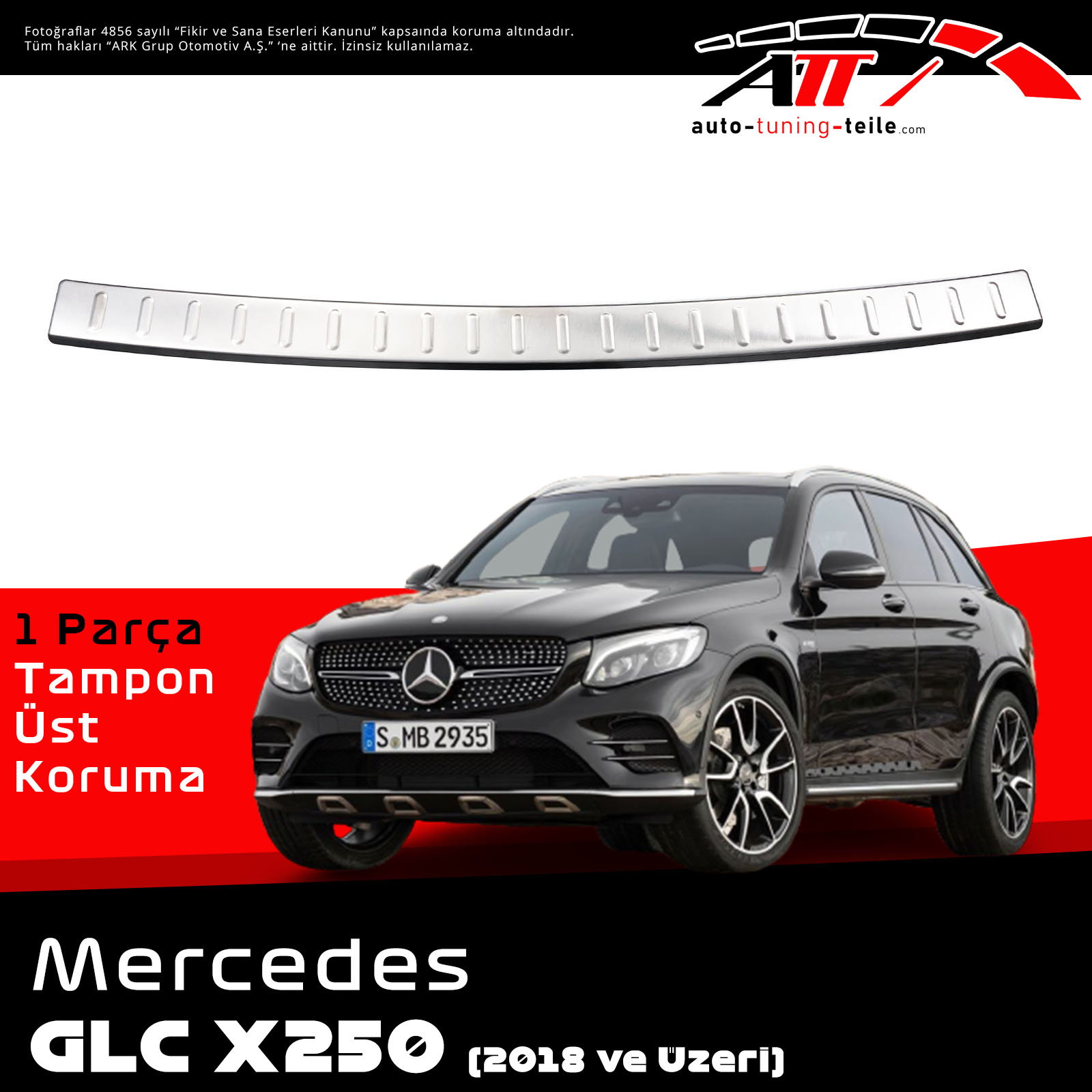 ARKA TAMPON ÜSTÜ MB GLC 250 2018 CHROM