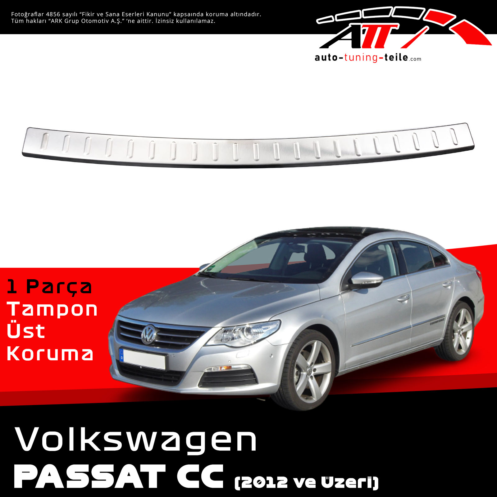 ARKA TAMPON ÜSTÜ VW PASSAT CC 2012 CHROM