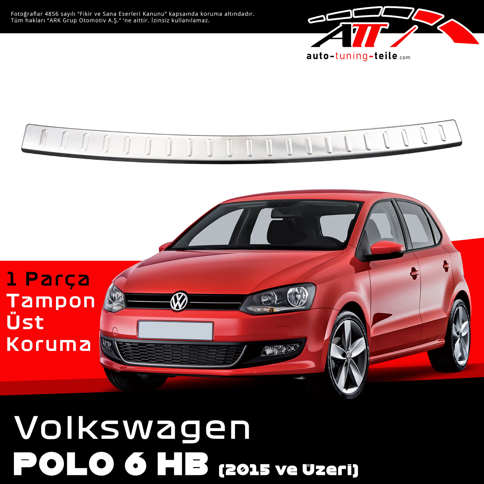 ARKA TAMPON ÜSTÜ VW POLO VI HB 2018 CHROM