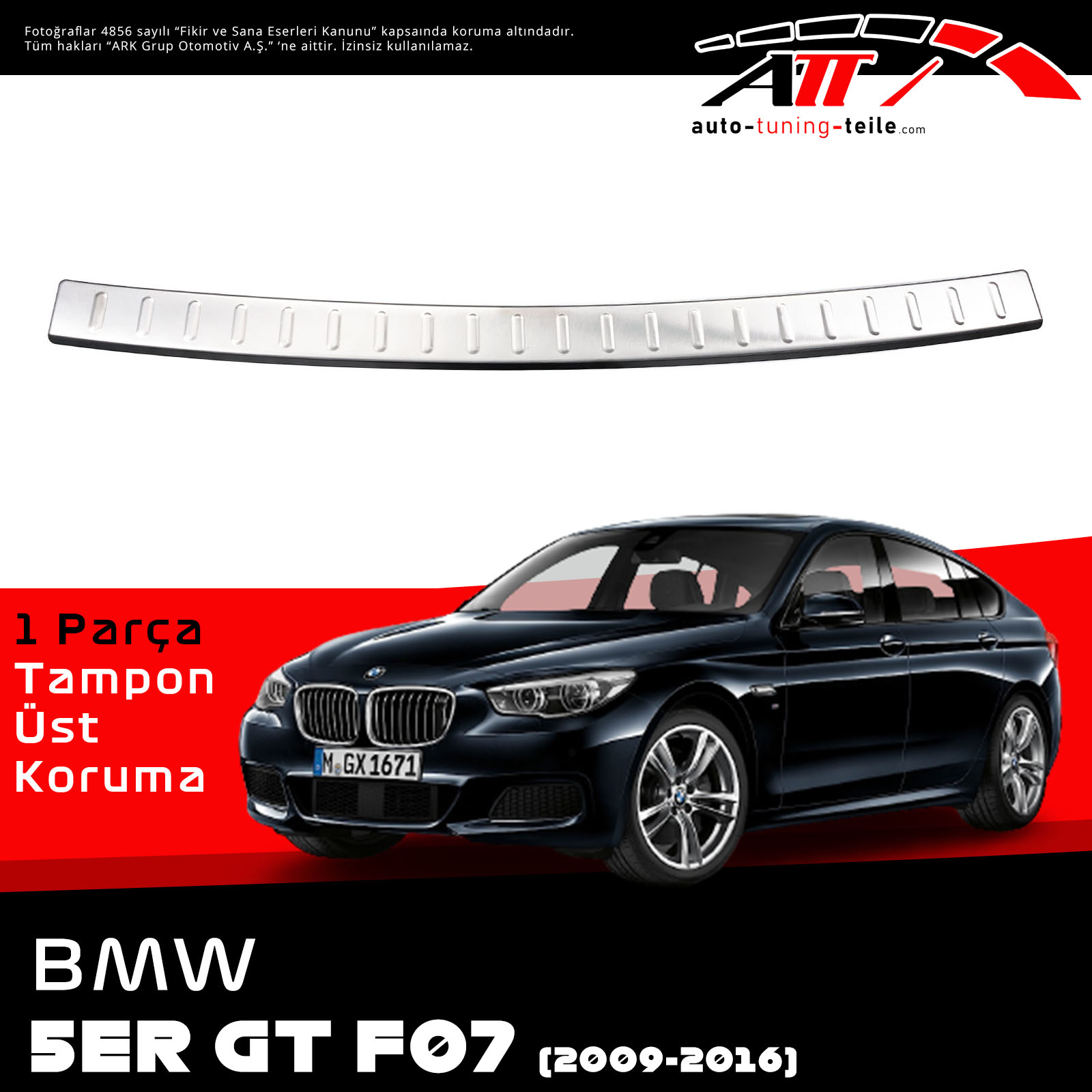 ARKA TAMPON ÜSTÜ 5- ER GT (F07) 2009-2016 CHROM