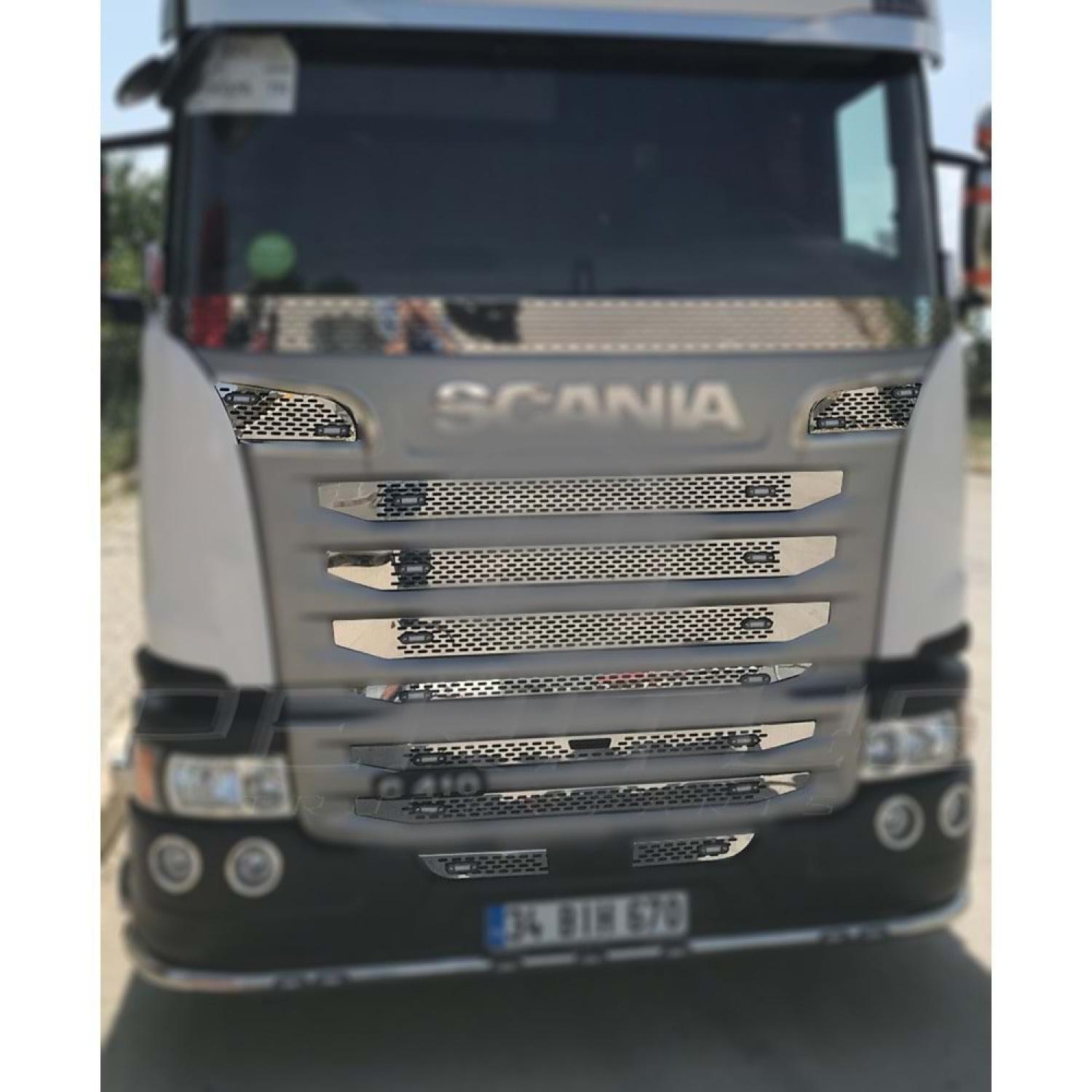 SCANIA DELİKLİ ÖN PANJUR CHROM - G400 - ARKSC121