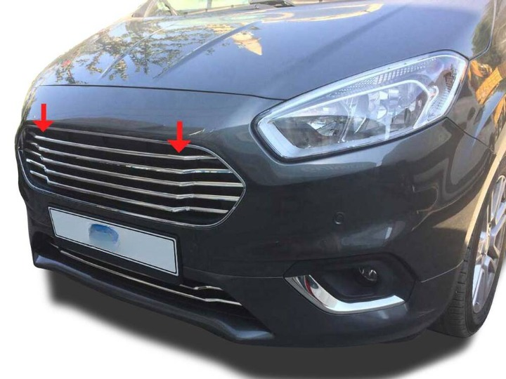 Ford Courier 5 Pcs. 2018 > Ön Panjur Chrom