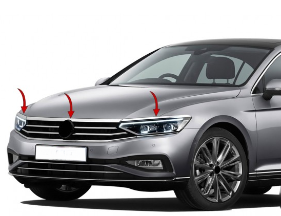 VW PASSAT B8.5 FAR ÜSTÜ ÇITA 3 PCS. CHROM 2019 > 